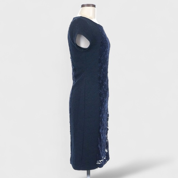 Anthropologie Moulinette Soeurs Dress Medium Navy Blue Jocelyn Lace Sheath NWT - Picture 9 of 16